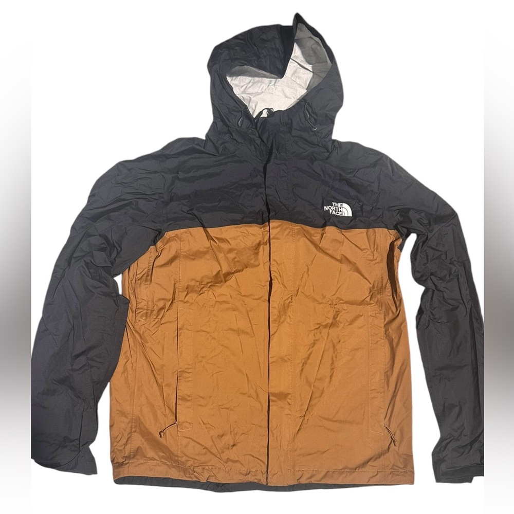 The North Face Black and Brown/Tan Windbreaker Jacket